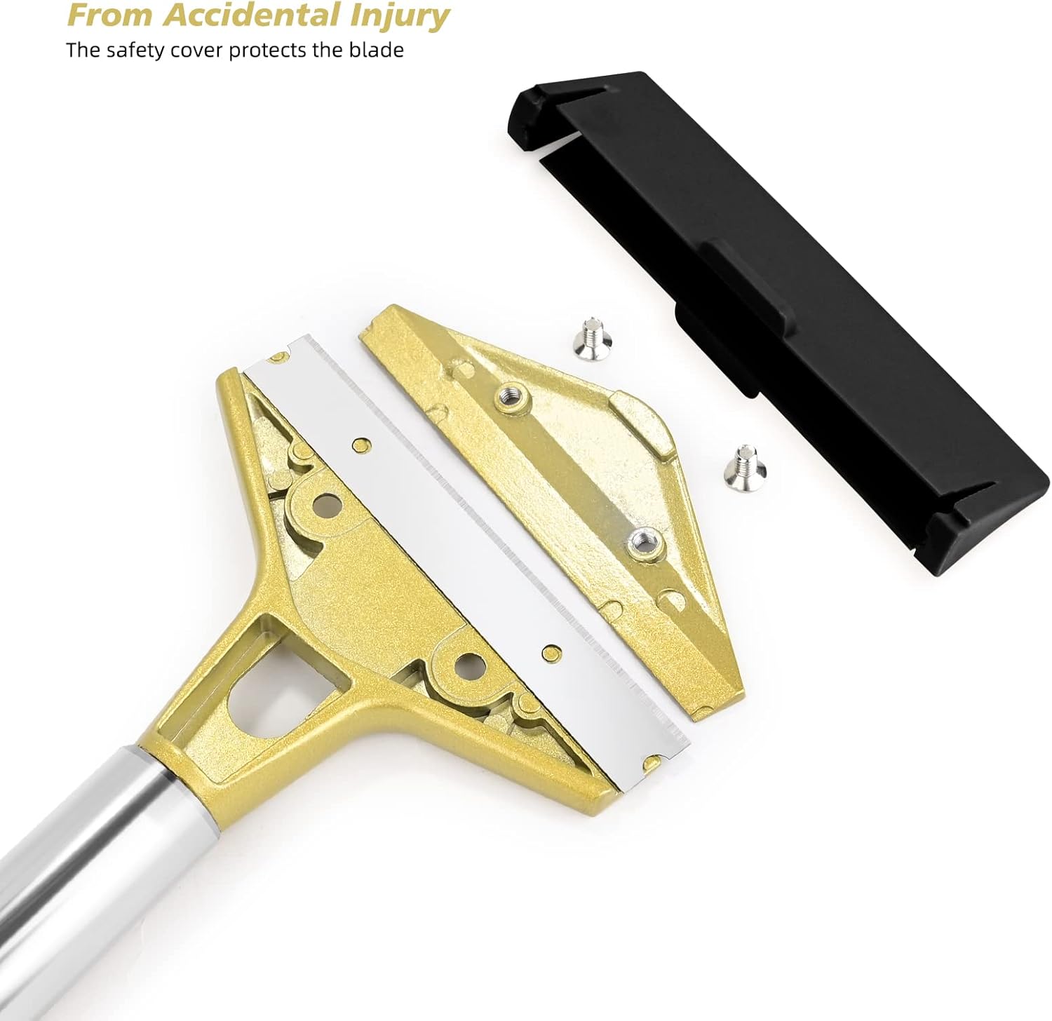 EHDIS 4-inch Glass Scraper Tool with 20 Metal Blades - Ideal for Cleaning Stove Top, Windows, Glass, Tiles, Walls - Razor Blade Scraper for Labels & Adhesive