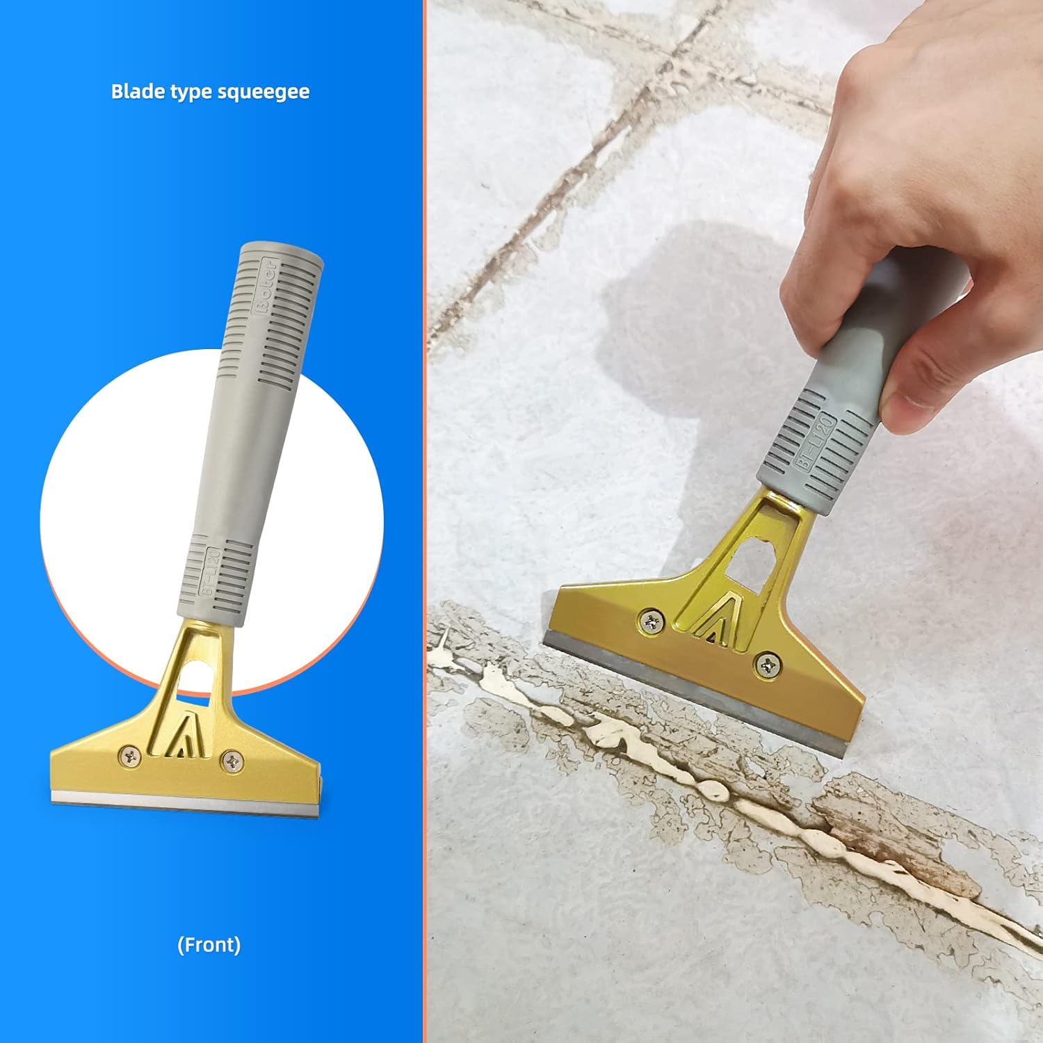 EHDIS 4-inch Glass Scraper Tool with 20 Metal Blades - Ideal for Cleaning Stove Top, Windows, Glass, Tiles, Walls - Razor Blade Scraper for Labels & Adhesive