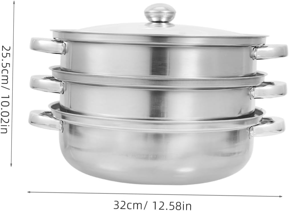 Electric Cookware Set with Amphora Making Tin Kettles and Steam Insert Pot Rack - Kitchen Griddle, Steamer, and Oven Pot with Lid - Cooking Stockpots and Glass Silver Hob