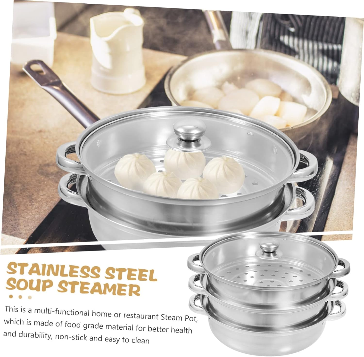 Electric Cookware Set with Amphora Making Tin Kettles and Steam Insert Pot Rack - Kitchen Griddle, Steamer, and Oven Pot with Lid - Cooking Stockpots and Glass Silver Hob