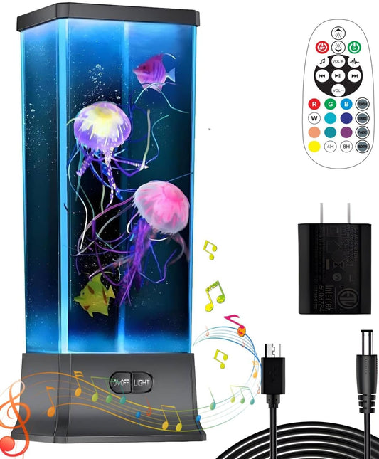 Electric Jellyfish Lamp with Bluetooth Speaker - Colorful Sensory Night Light for Kids and Adults, Perfect Gift for Relaxation and Decoration in Home Aquarium Tank