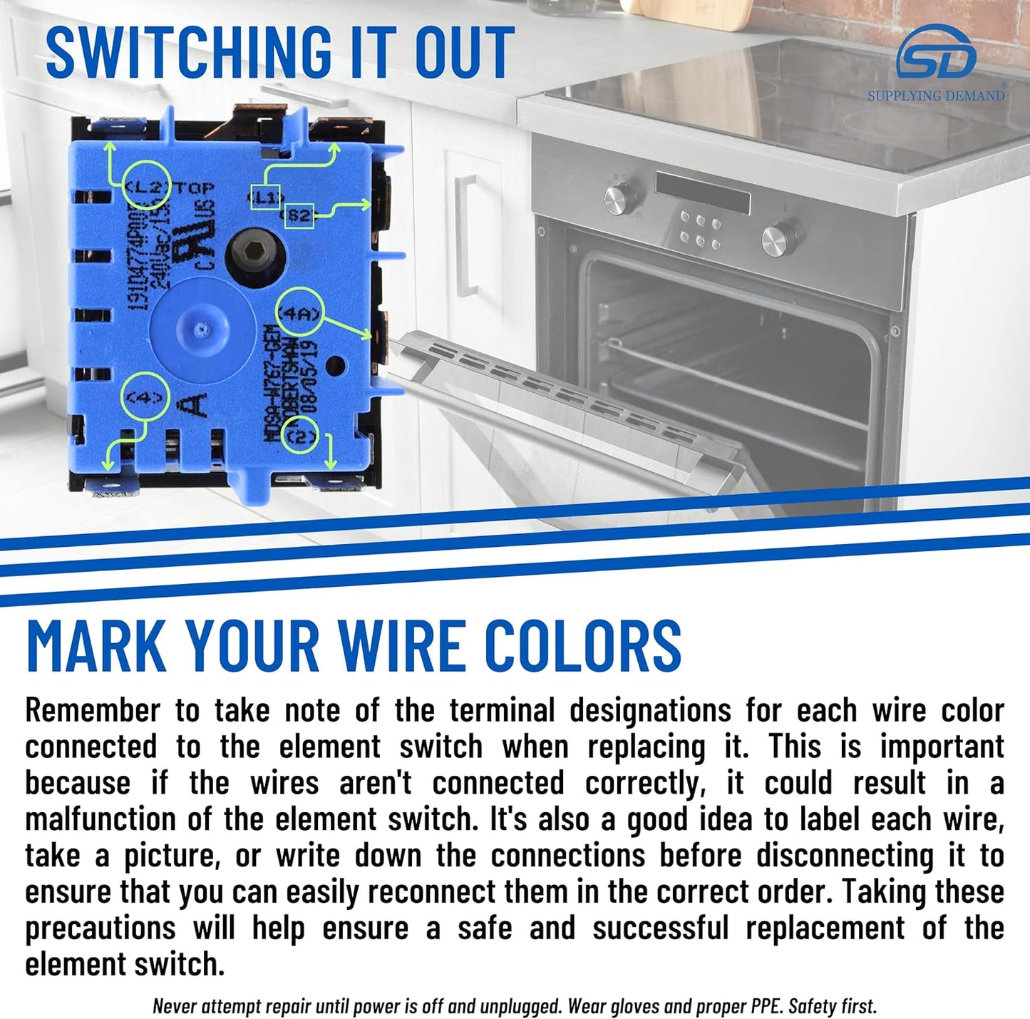 Electric Range Infinite Control Switch Replacement for WB24X25013 4464832 Model - Specific Fit, Not Universal