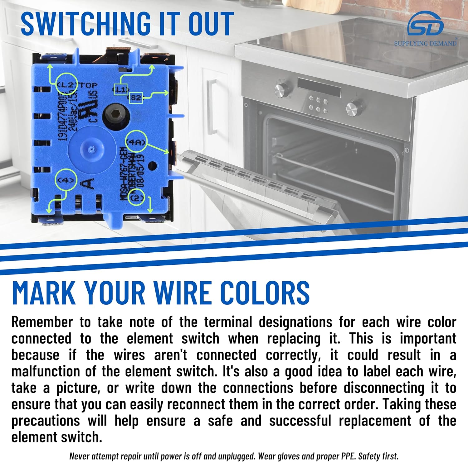 Electric Range Infinite Control Switch Replacement for WB24X25013 4464832 Model - Specific Fit, Not Universal