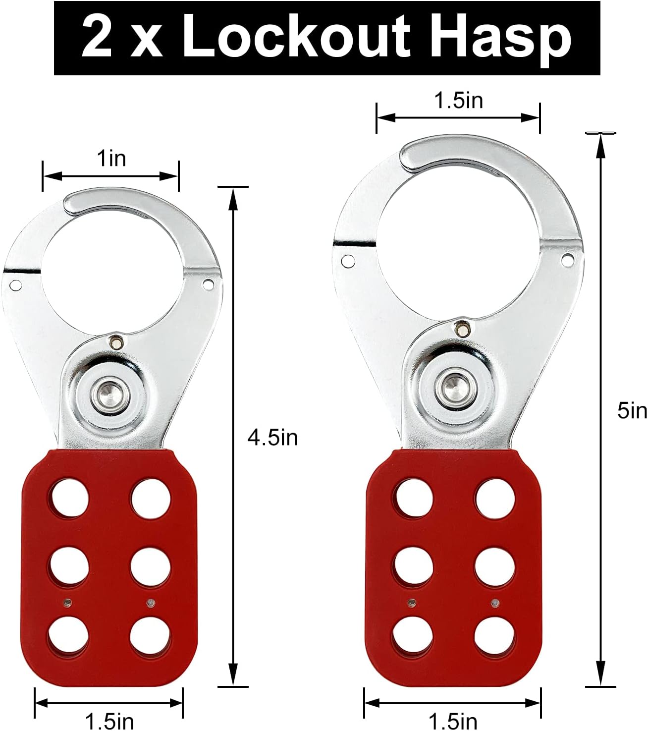 Electrical Lockout Tagout Kit with Group Lockout Hasps, Safety Padlocks, Tags, and Nylon Ties - Red Bag Included - WildKart