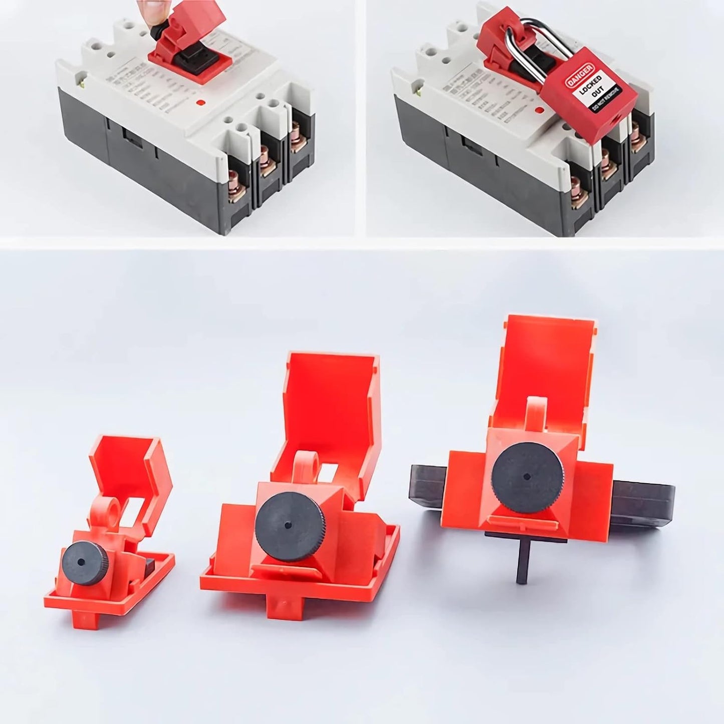 Electrical Lockout Tagout Kit with Hasps, Circuit Breaker Lockouts, Lockout Tags, Plug Lockout, Loto Locks, Zip Ties, Carrying Bag - 2 Keys Per Lock