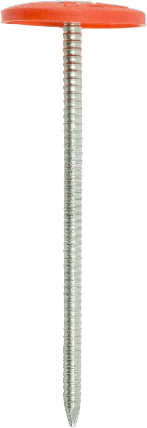 Electro Galvanized Round Plastic Grip-Cap Nail - 3 inch, 1.150 lb - Grip Rite 3PRCAP1