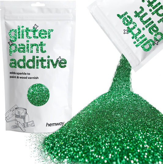 Emerald Green Glitter Paint Additive for Interior & Exterior Walls, Wood, Furniture - 100g / 3.5oz