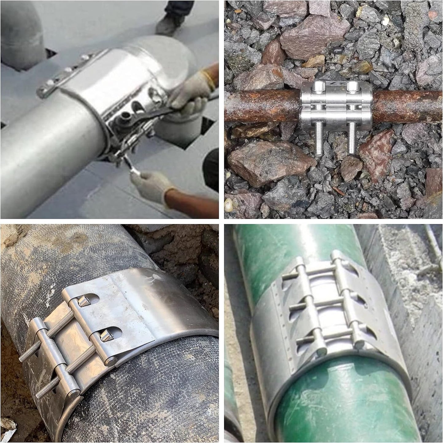 Emergency Pipe Repair Clamp for Plastic and Metal Pipes (47mm-51mm) - Leak Sealer Kit