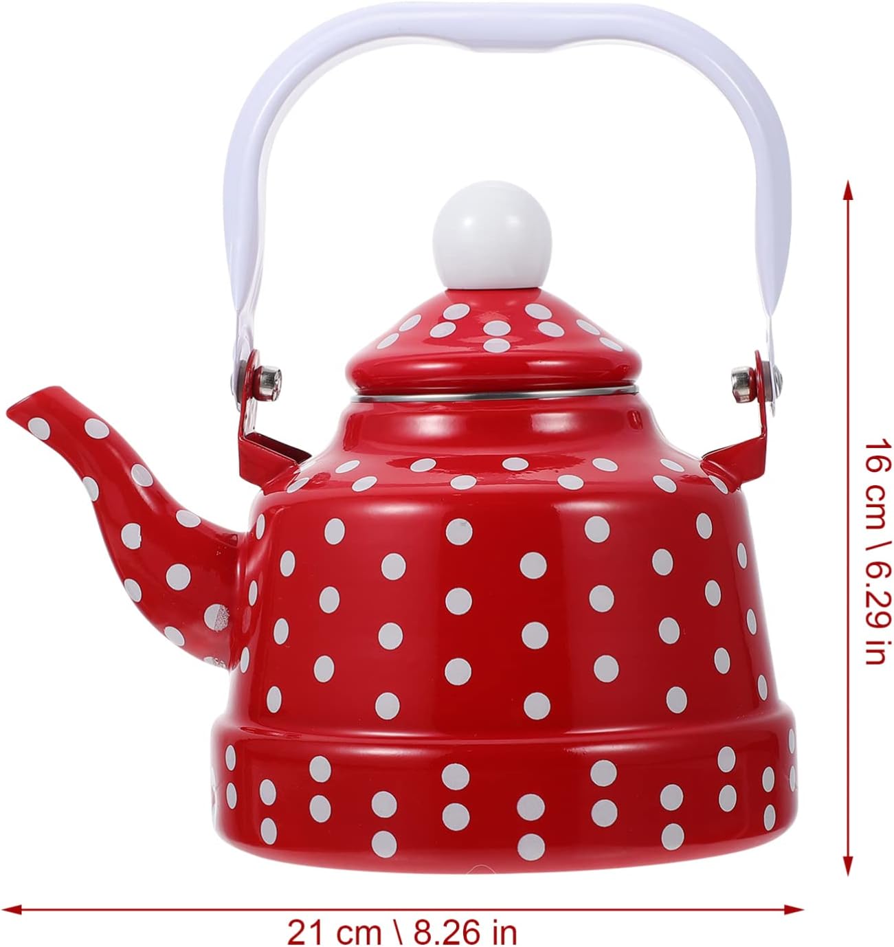 Enamel Stovetop Tea Kettle Set with Kungfu Teapot - Chinese Style Porcelain Tea Pot for Loose Leaves - Office and Home Use