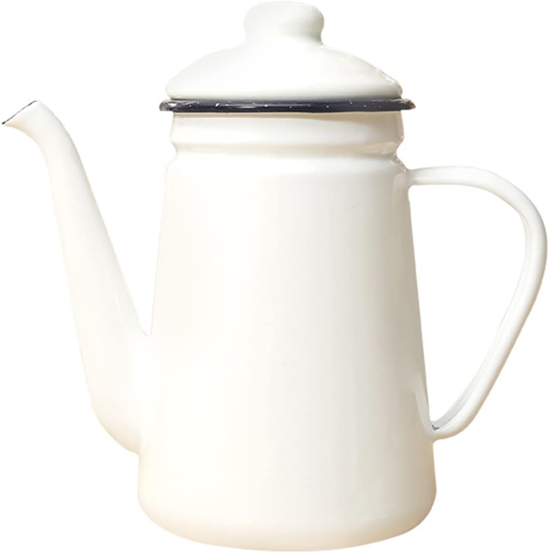 Enamel Tea Pot Set for Gas Stove and Induction Cooker, Ideal for Camping and Travel