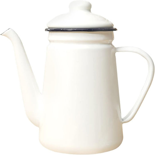 Enamel Tea Pot Set for Gas Stove and Induction Cooker, Ideal for Camping and Travel