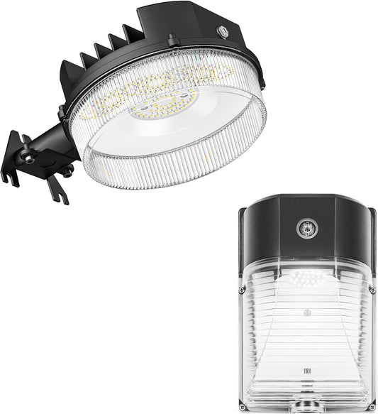 Energy-Efficient LED Wall Pack and Barn Light with Dusk to Dawn Sensor for Outdoor Lighting