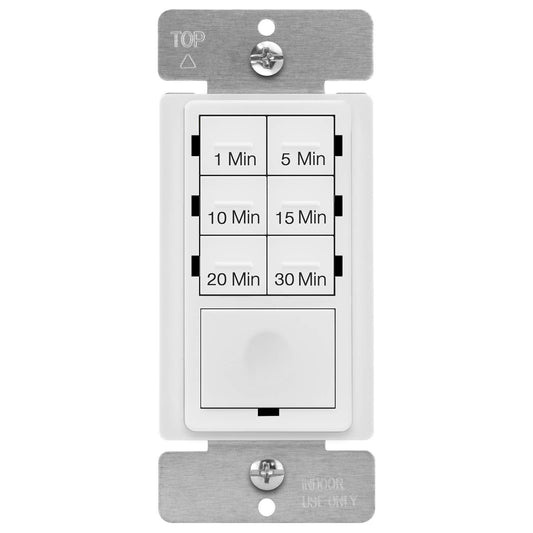 ENERLITES Bathroom Fan and Light Countdown Timer Switch - 1-30 Min, Neutral Wire, UL Listed - White