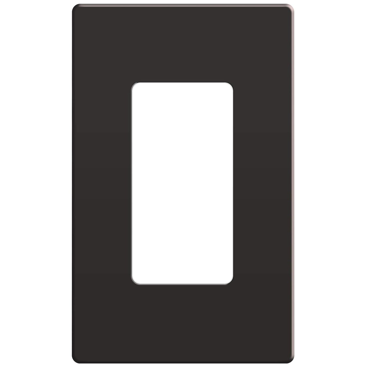 ENERLITES Elite Series 1-Gang Screwless Decorator Wall Plate Outlet Cover with Child Safety, Unbreakable Polycarbonate, Dark Bronze