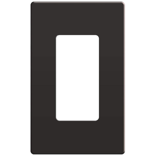 ENERLITES Elite Series 1-Gang Screwless Decorator Wall Plate Outlet Cover with Child Safety, Unbreakable Polycarbonate, Dark Bronze
