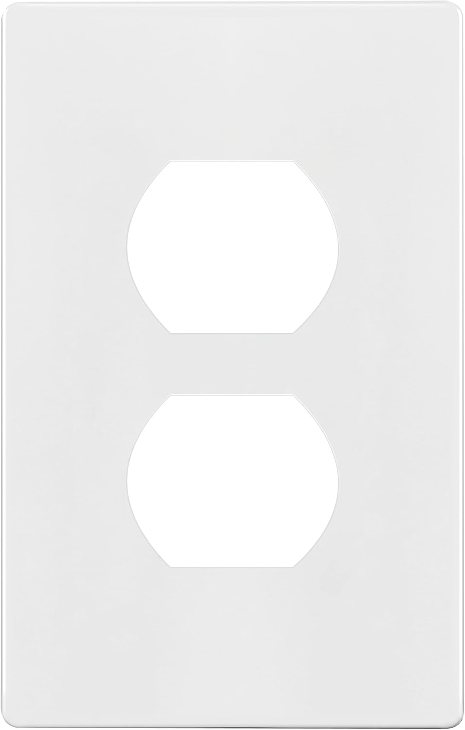 ENERLITES Screwless Standard Size 1-Gang Wall Plate, Child-Safe Outlet Cover, Unbreakable Polycarbonate, Glossy White, UL Listed