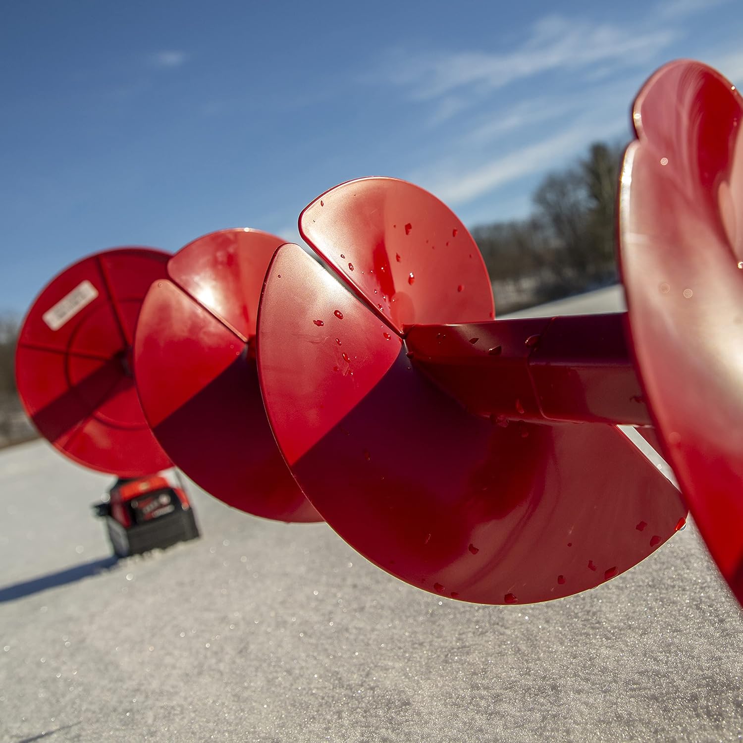 Eskimo 35600 Pistol Bit 8" Ice Auger Drill - Lightweight and Fast with Centering Point, Redrills Holes Easily - 42" Length, 3-Year Warranty