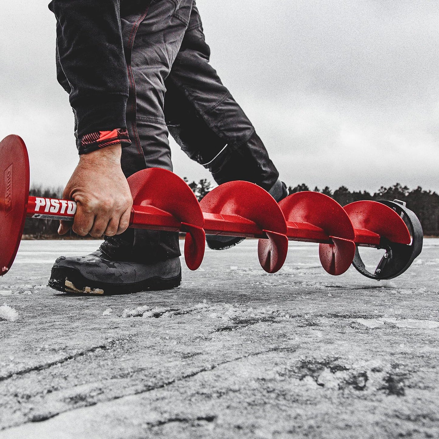 Eskimo 35600 Pistol Bit 8" Ice Auger Drill - Lightweight and Fast with Centering Point, Redrills Holes Easily - 42" Length, 3-Year Warranty