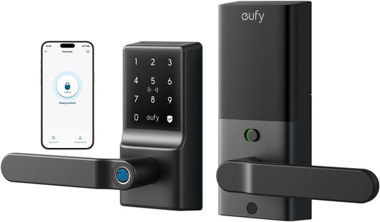 eufy Security Smart Lock C33 with Fingerprint Biometric Keyless Entry and Wi-Fi Control, Auto-Lock and IP53 Waterproof Design - WildKart