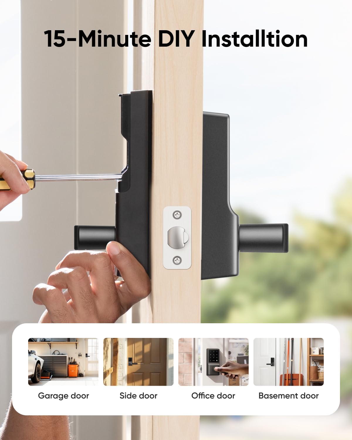 eufy Security Smart Lock C33 with Fingerprint Biometric Keyless Entry and Wi-Fi Control, Auto-Lock and IP53 Waterproof Design - WildKart