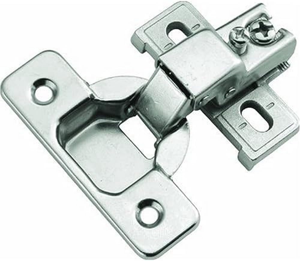 Euro Cabinet Concealed Hinge Self Closing 1/2 Inch Overlay Polished Nickel Finish - Easy Install Face Frame Design - WildKart