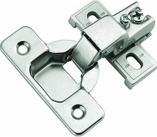Euro Cabinet Concealed Hinge Self Closing 1/2 Inch Overlay Polished Nickel Finish - Easy Install Face Frame Design - WildKart