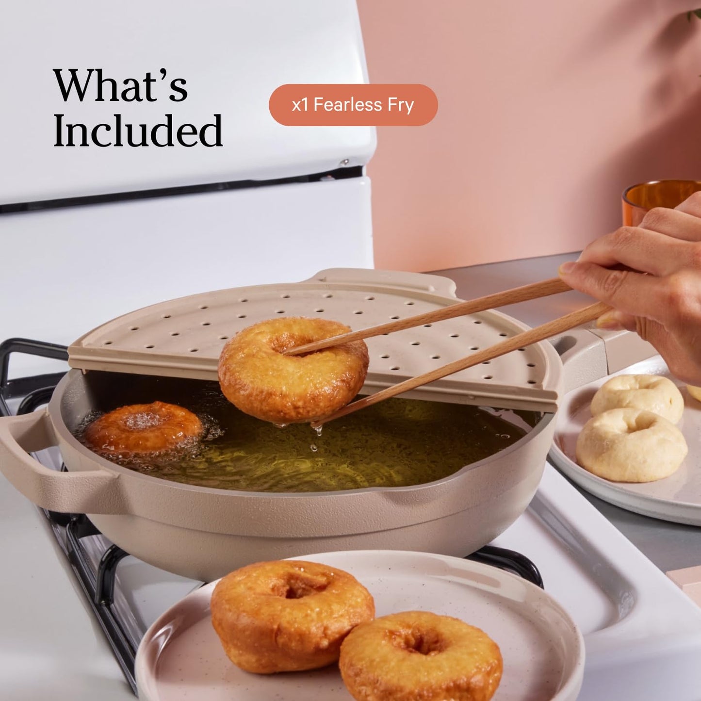 Fearless Fry Silicone Frying Accessory for Always Pan & Perfect Pot - Splatter-Free, Heat-Resistant, Easy to Clean