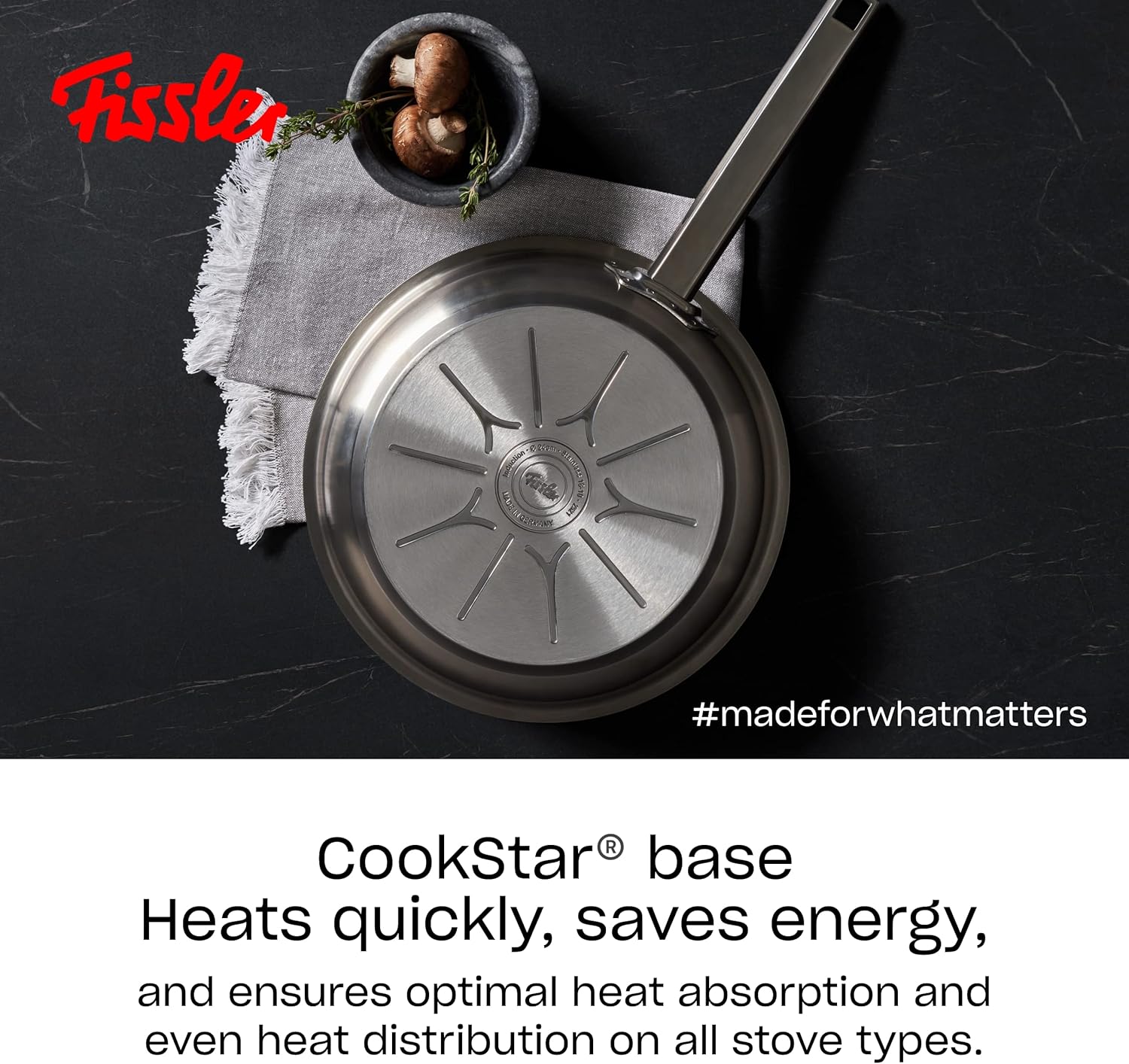 Fissler Original-Profi Collection 9.5 Inch Stainless Steel Frying Pan - Durable and High-Quality