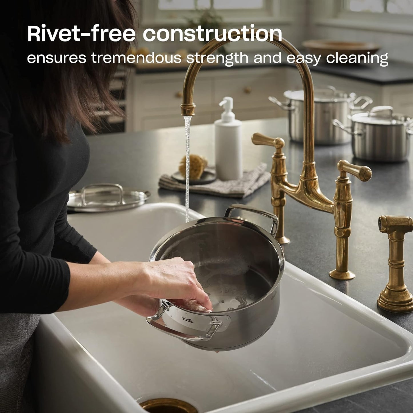 Fissler Original-Profi Collection Stainless Steel 8 Inch Steamer Insert - Stackable and Durable