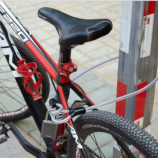 Flexible Stainless Steel Safety Cable with Double Loop Braided Design for U-Locks, Padlocks, and More - WildKart