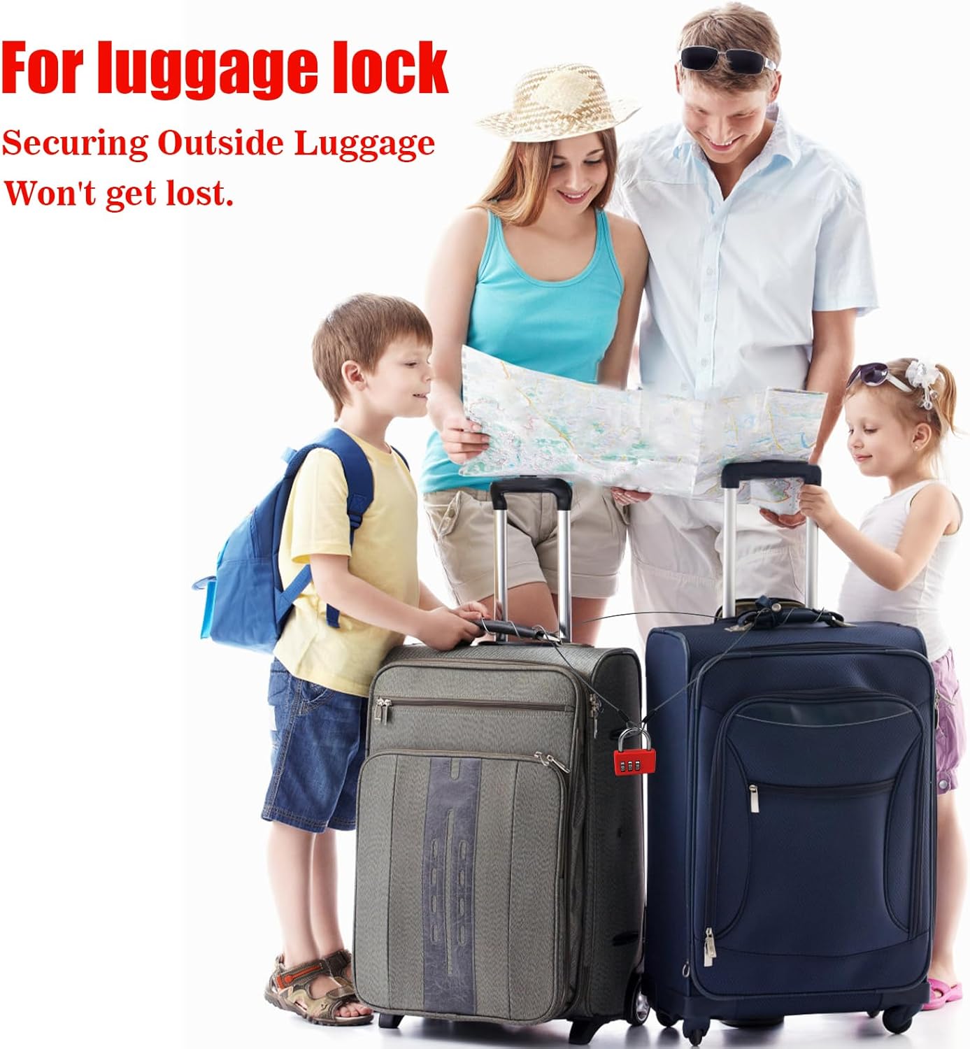 Flexible Stainless Steel Security Cable with Double Loop - 2 Pack, 1/8 inch Diameter, Various Length Options