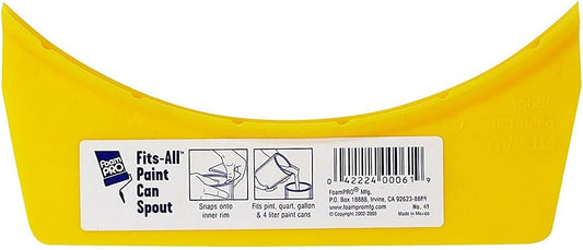 Foampro 61 Paint Pouring Spout for 1-Gallon Cans, Yellow Color - Compatible with 1GL/1PC