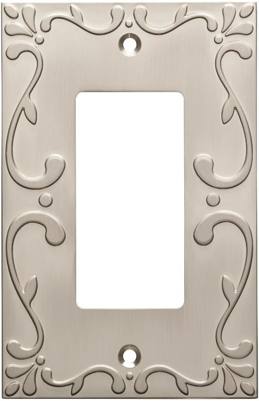 Franklin Brass Classic Lace Brushed Nickel Decorative Light Switch Cover - 1 Pack