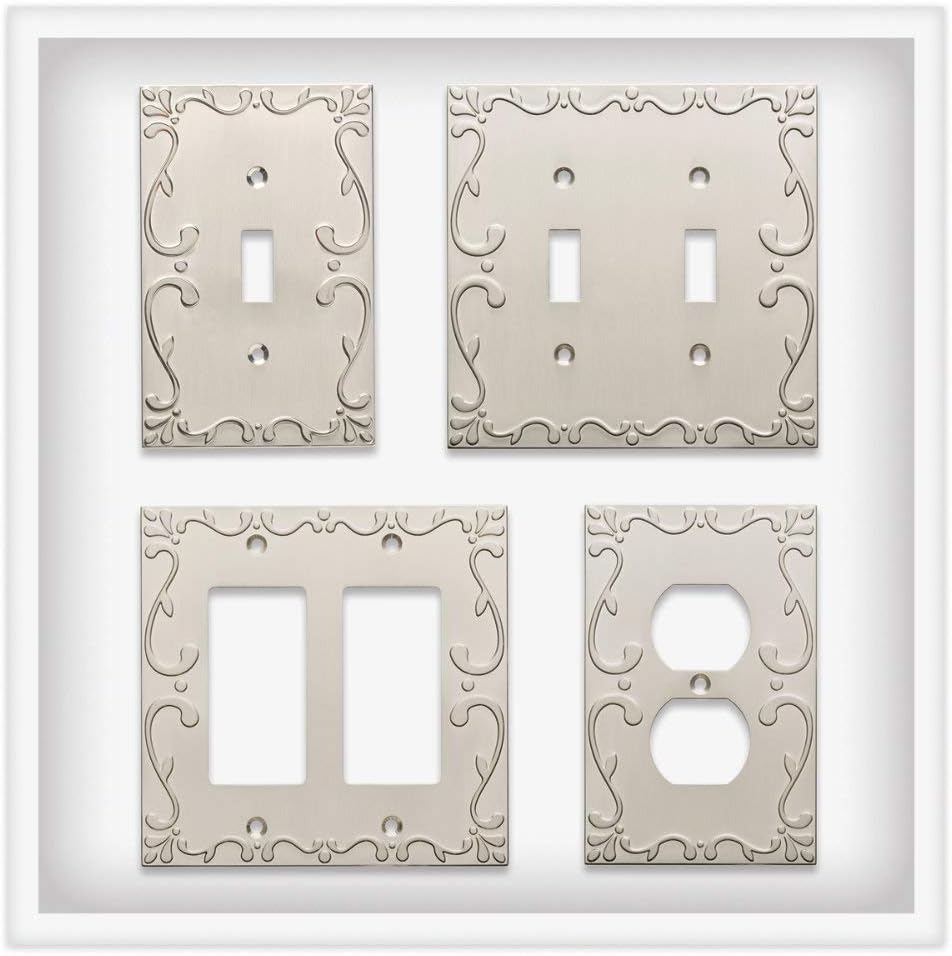 Franklin Brass Classic Lace Brushed Nickel Decorative Light Switch Cover - 1 Pack