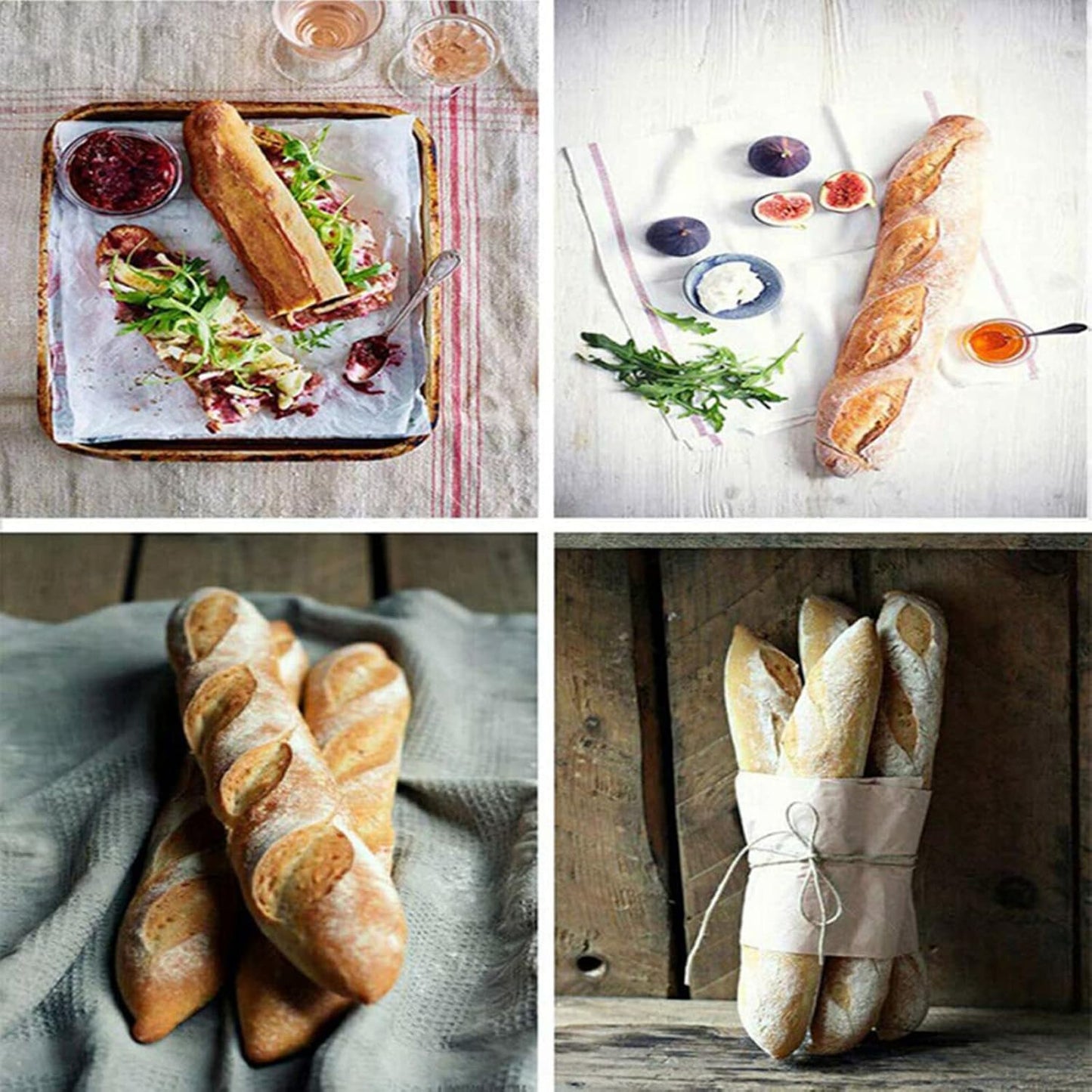 French Four-hole Non-stick Loaf Pan for Easy Baking - Silicone Bread Pan for Breakfast, Afternoon Tea, and Romantic Dinners