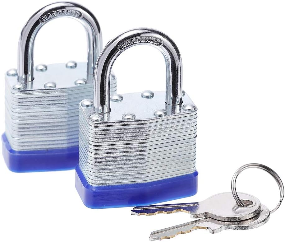 Fu Volante Laminated Steel Key Lock Set - 1-9/16" Wide Body - 2 Padlocks Keyed Alike - WildKart