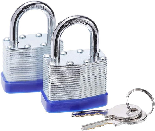 Fu Volante Laminated Steel Key Lock Set - 1-9/16" Wide Body - 2 Padlocks Keyed Alike - WildKart