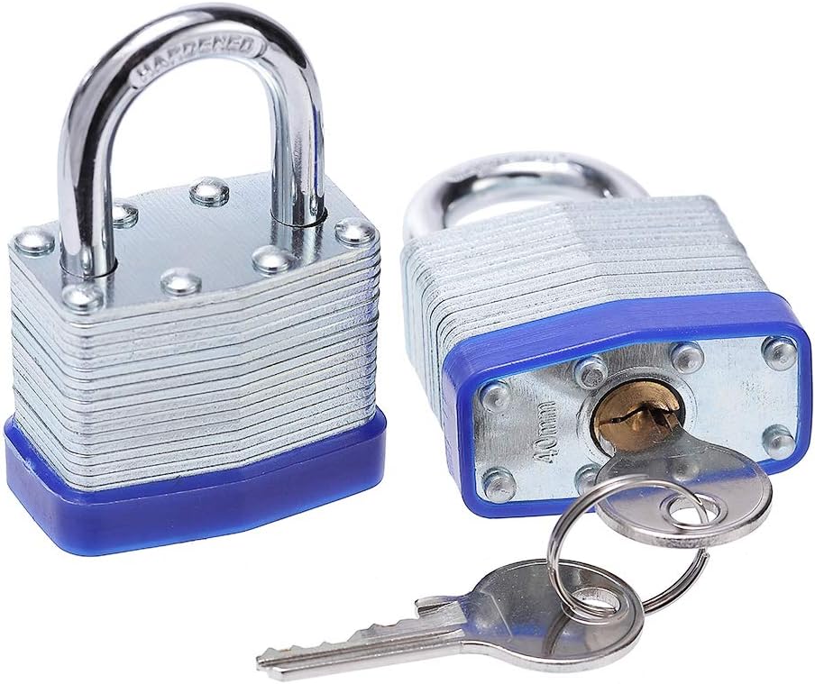 Fu Volante Laminated Steel Key Lock Set - 1-9/16" Wide Body - 2 Padlocks Keyed Alike - WildKart