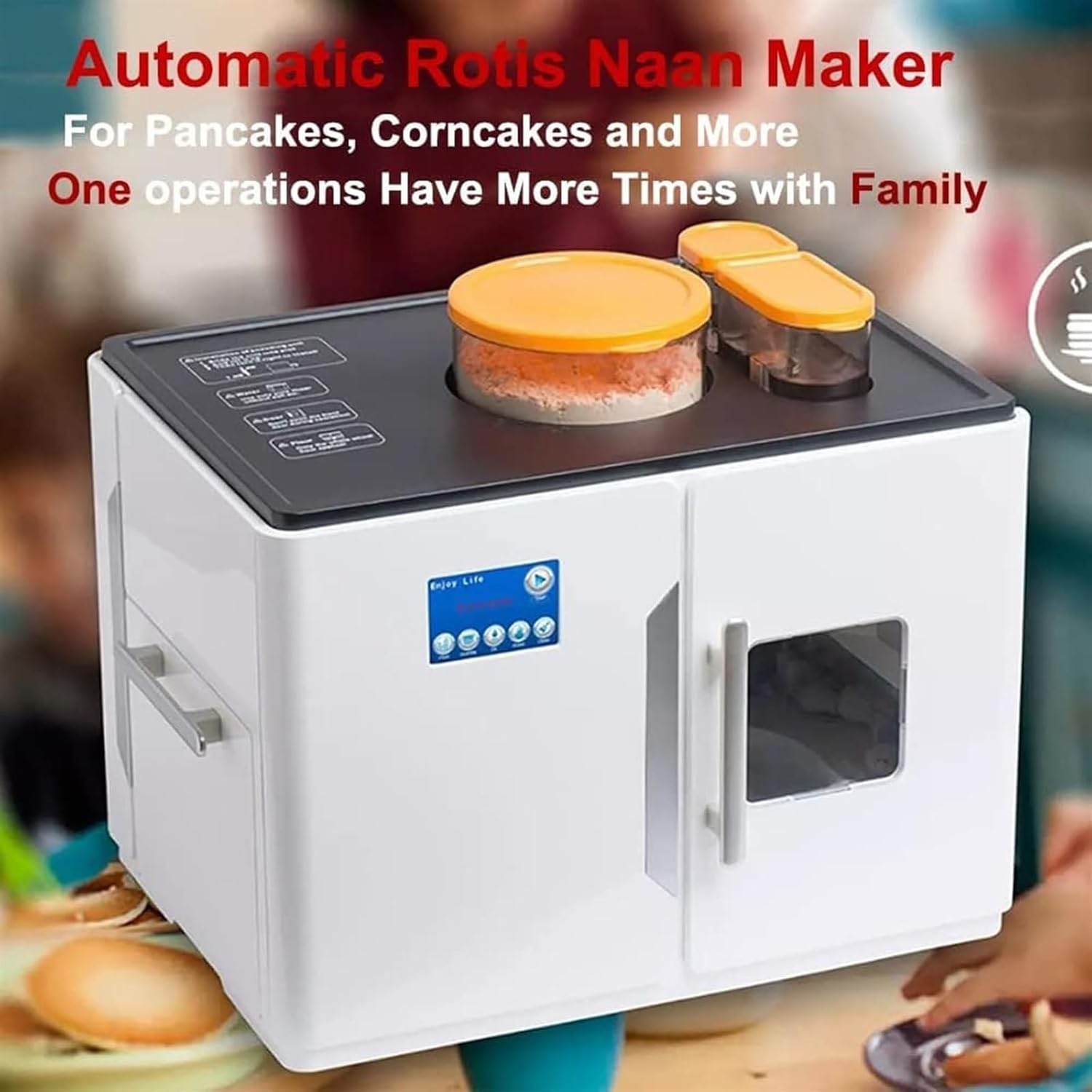 Fully Automatic Roti Maker with Intelligent Touch Screen - Make 20 Pcs in One Go for Chapati, Tortilla, Pancakes - Electric Machine for Dosa, Tawa