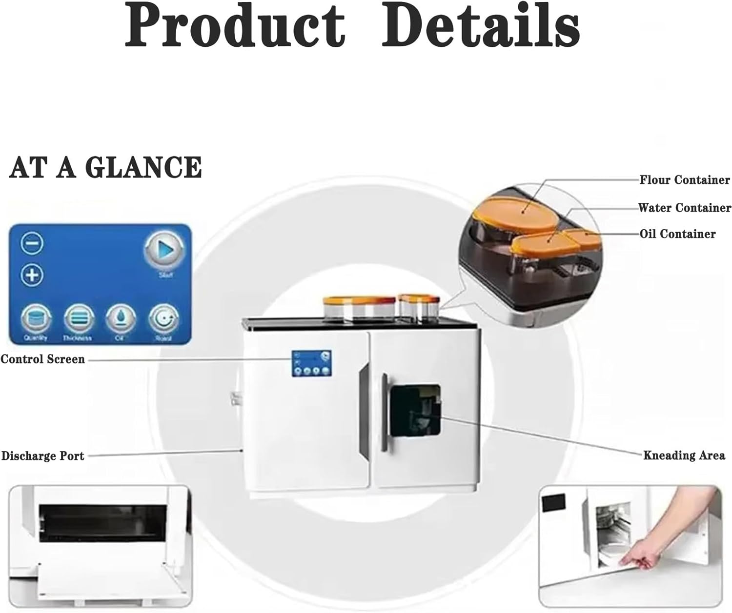 Fully Automatic Roti Maker with Intelligent Touch Screen - Make 20 Pcs in One Go for Chapati, Tortilla, Pancakes - Electric Machine for Dosa, Tawa