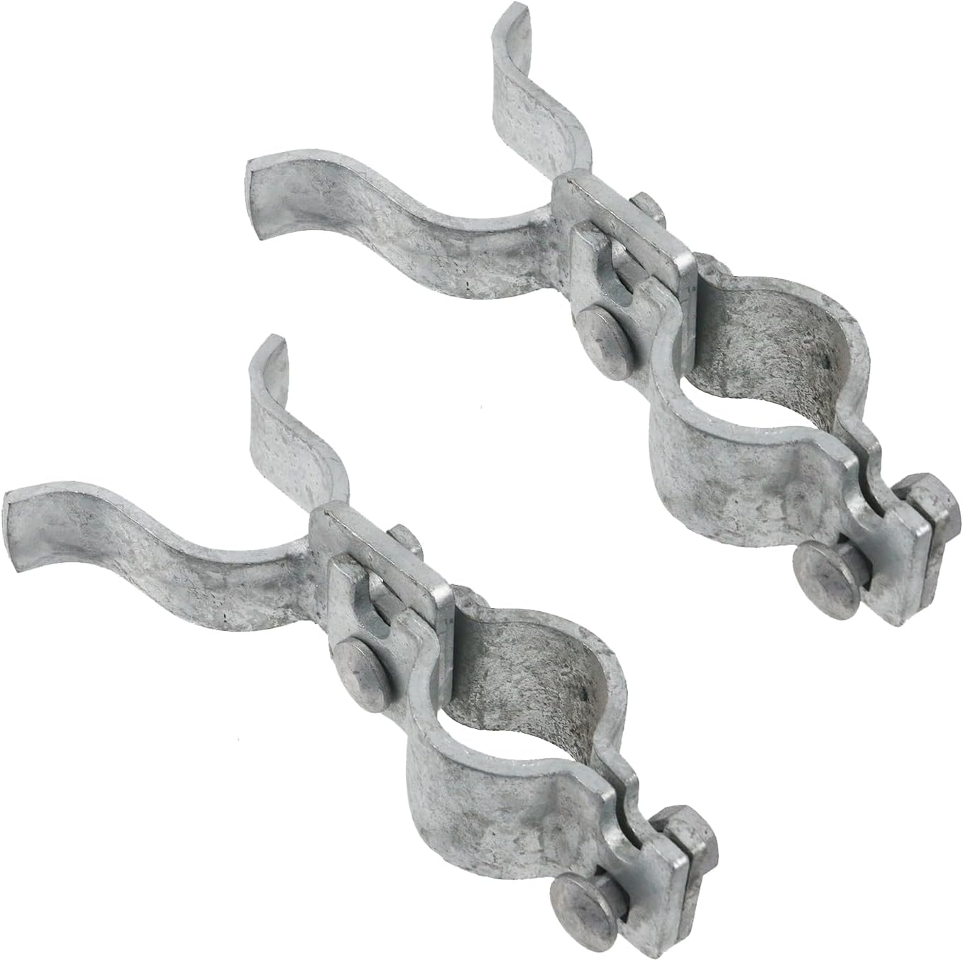 Galvanized Chain Link Fence Gate Fork Latch 1-1/4" x 1-3/8" with Padlock Hole - Wall Mountable Gate Lock