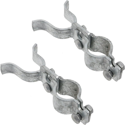 Galvanized Chain Link Fence Gate Fork Latch 1-1/4" x 1-3/8" with Padlock Hole - Wall Mountable Gate Lock