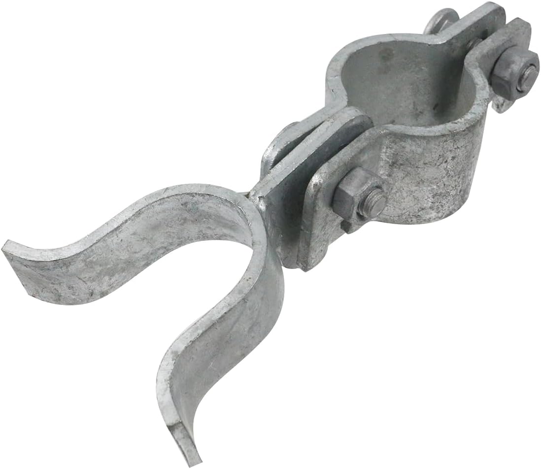 Galvanized Chain Link Fence Gate Fork Latch 1-1/4" x 1-3/8" with Padlock Hole - Wall Mountable Gate Lock