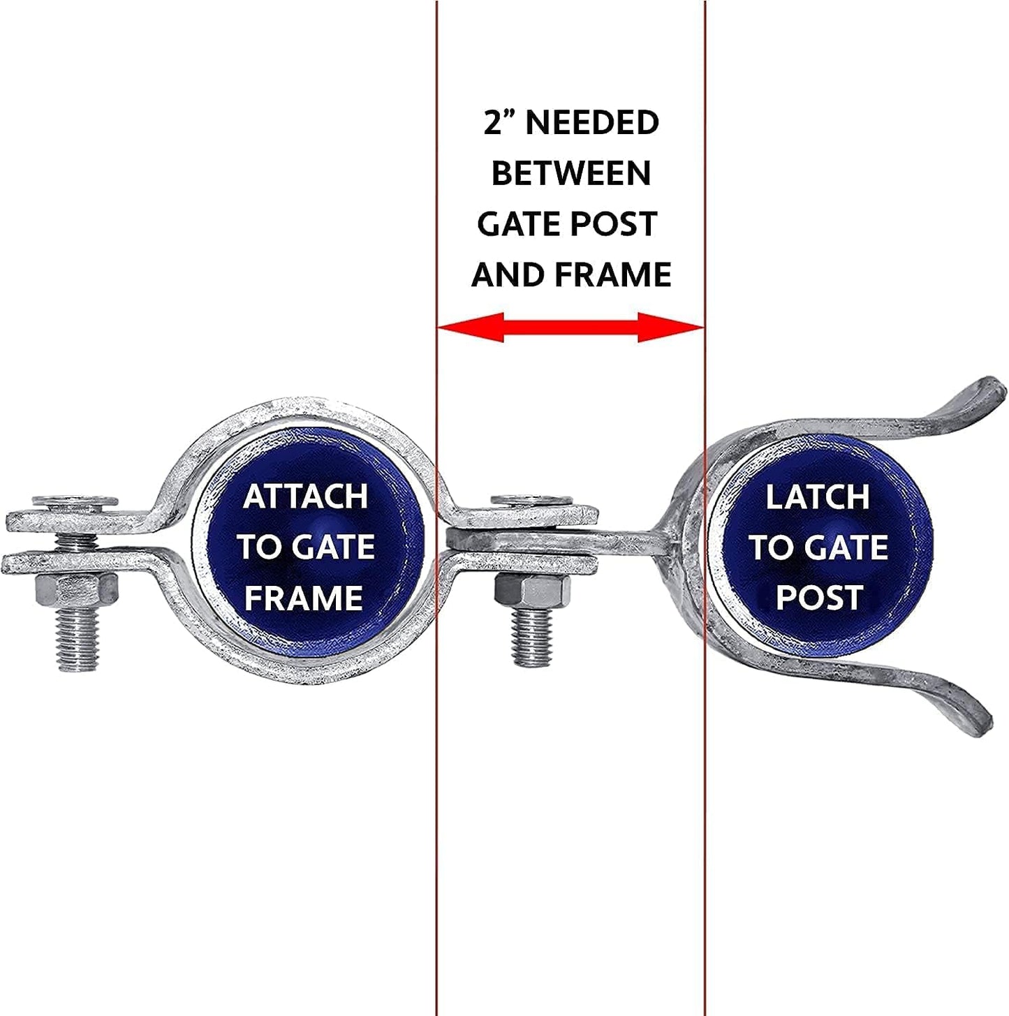 Galvanized Chain Link Fence Gate Fork Latch with Padlock Hole - Secure Fence Gate Latch - WildKart