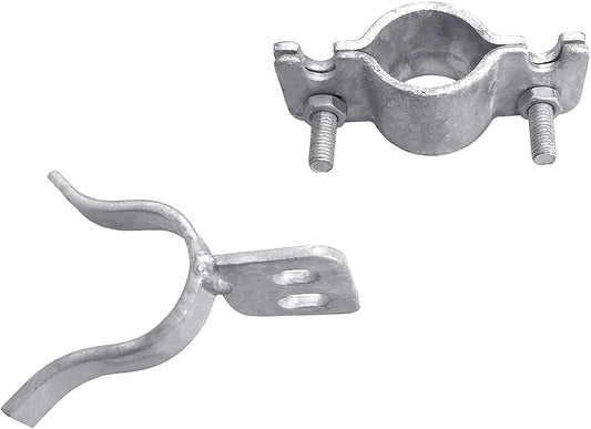 Galvanized Chain Link Fence Gate Latch with Padlock Hole, Wall Mount Fence Fork Lock - 1-3/8" x 1-3/8