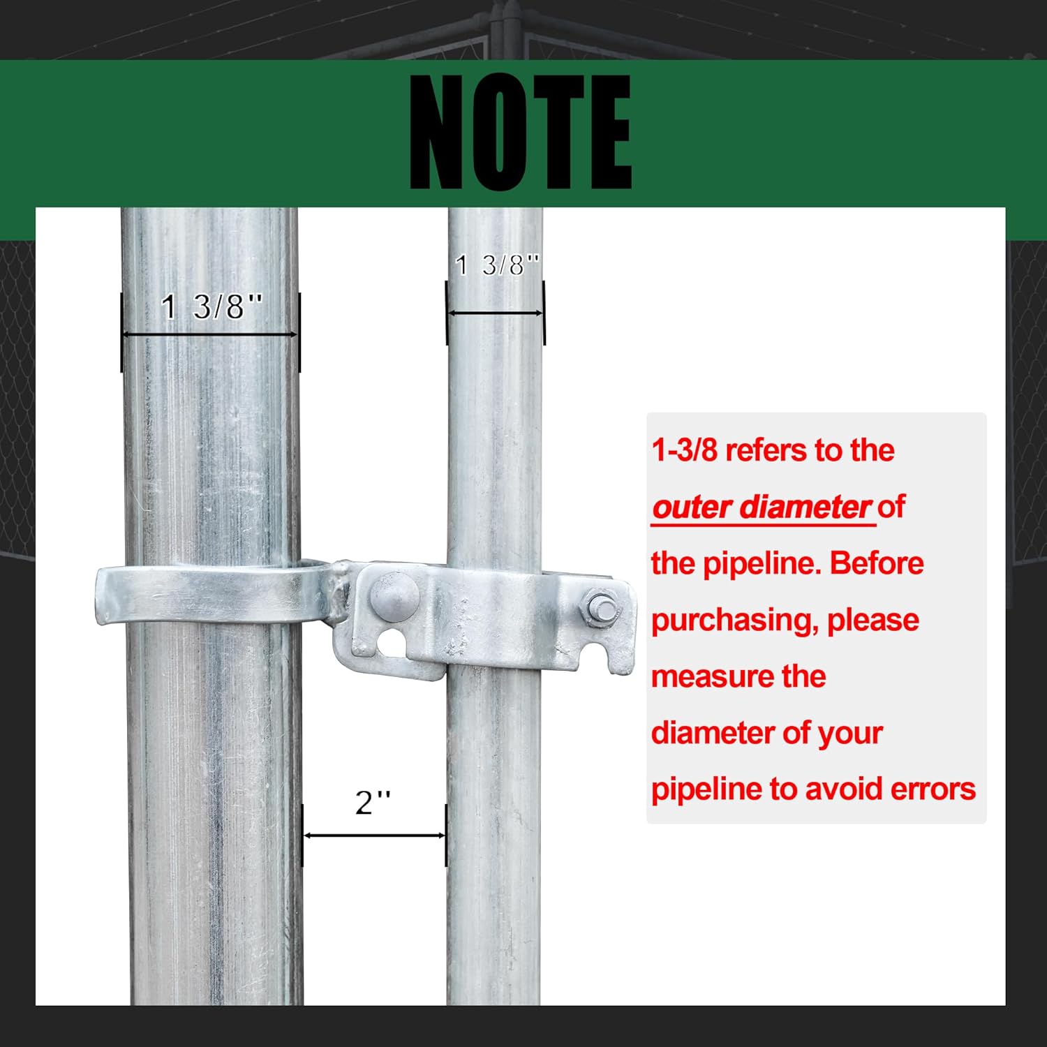Galvanized Chain Link Fence Gate Latch with Padlock Hole - 1-3/8" x 1-3/8" - Secure Lock for Gate Frames