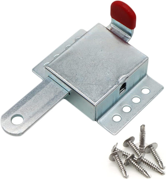 Galvanized Steel Garage Door Slide Lock - Heavy Duty Inside Deadlock for Manual Open - 1 Pack