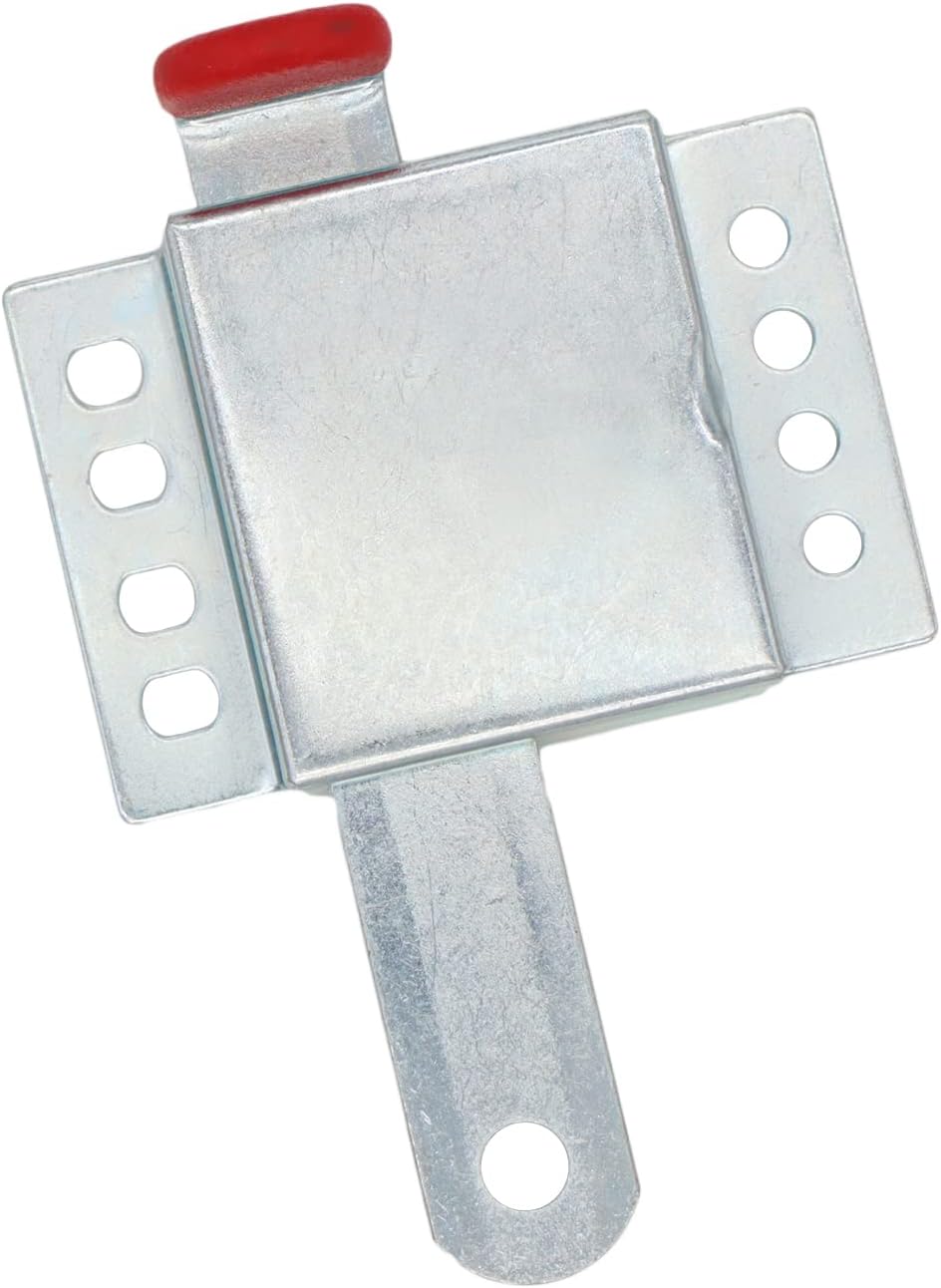 Galvanized Steel Garage Door Slide Lock Set for Most Doors - 2 Heavy Duty Inside Deadlocks with Sliding Latch for Manual Opening