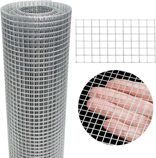 Galvanized Wire Mesh Roll 8'' x 10' - 1/4 inch - 23 GA - Chicken Wire Fence for Poultry, Rabbit, and Snake Fences