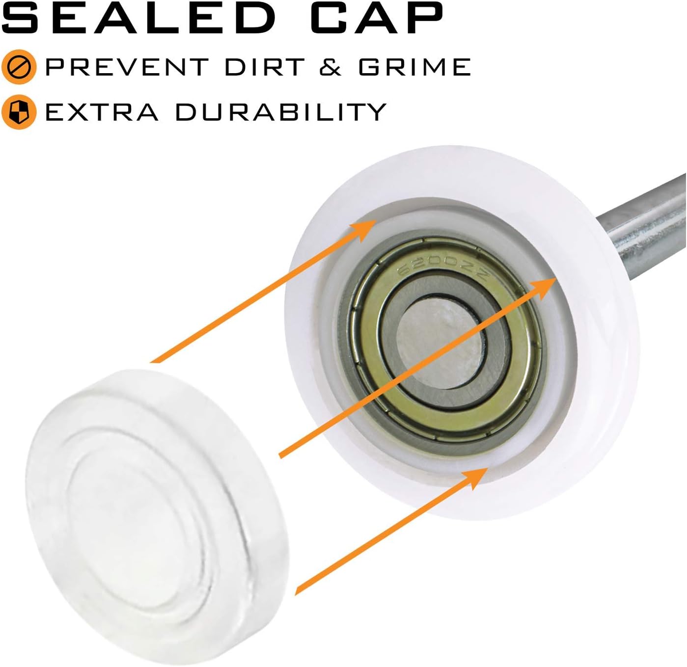 Garage Door Hinge Roller Bracket Tune Up Kit for 16'x7' or 18'x7' Doors - HARDWAREX SUPPLY 6200ZZ Hardware